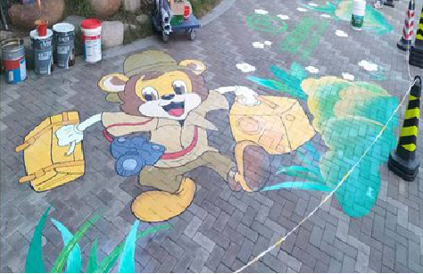 宜昌夏季画地面彩绘会遇到的问题