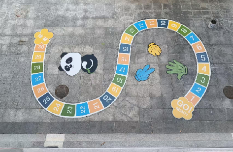 宜昌地面游戏彩绘